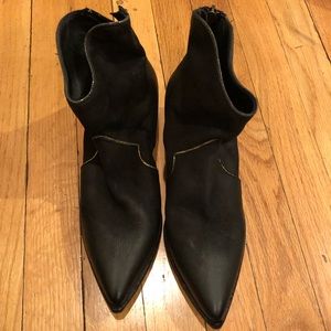 STEVEN BY STEVE MADDEN BRANDI BOOTIES LEATHER BLK